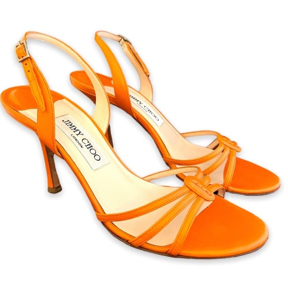 ‼️ SOLD ‼️ Jimmy Choo Orange Heels - Picture 2 of 4